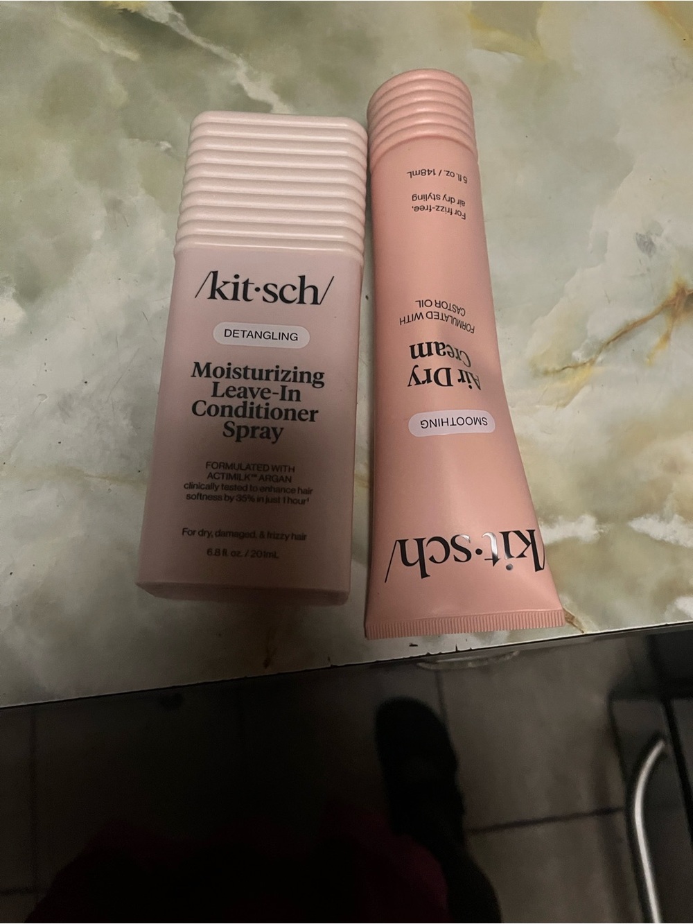 Kitsch air dry essential  bundle moisturizing Leave-In Conditioner Spray & cream
